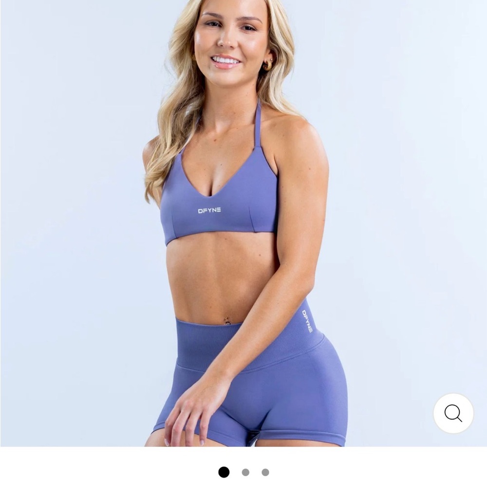NWOT Women's Purple DFYNE workout halter top